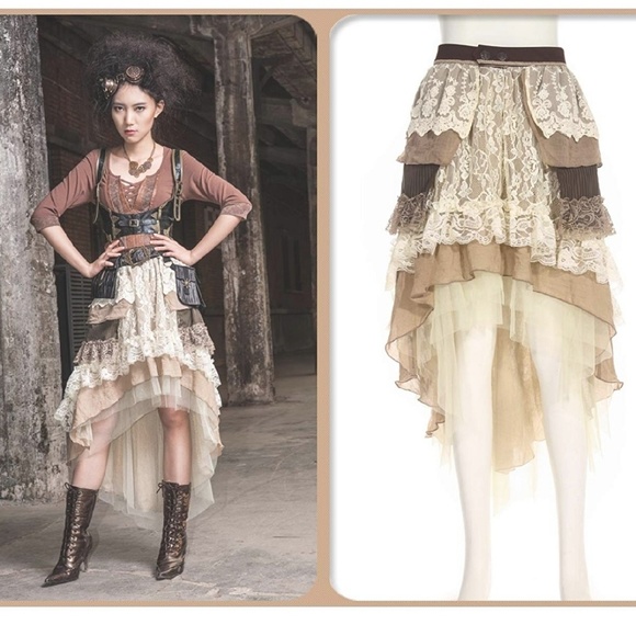 Dresses & Skirts - Steampunk Victorian Gothic Long Skirt Haolin